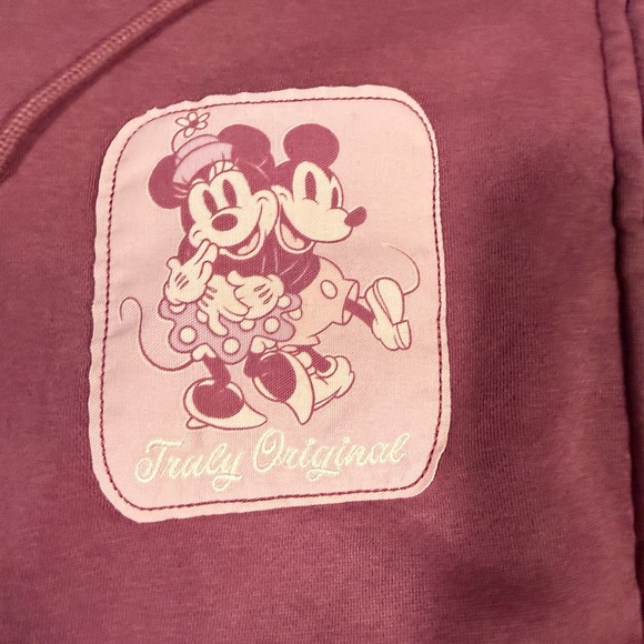 Vintage‎ Disney Mickey & Friends Hoodie Women's Medium Pink Zip Up Sweatshirt M - Picture 7 of 12